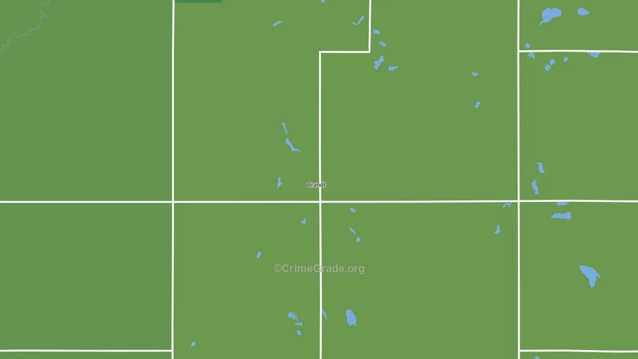 Brandt, SD Map of Burglary Rates