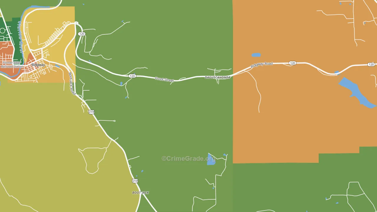 Brandy Camp, PA Map of Burglary Rates