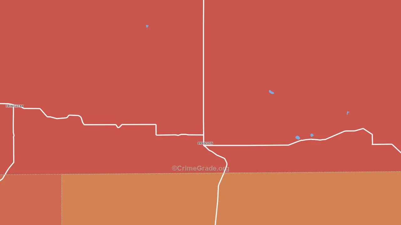 Branson, CO Map of Burglary Rates