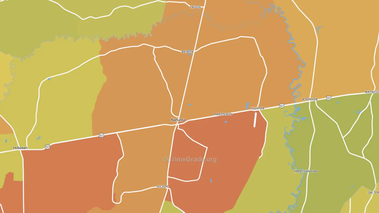 Brantley County, GA Map of Burglary Rates