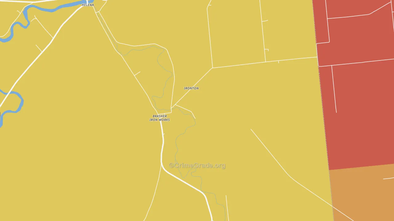 Brasher Iron Works, NY Map of Burglary Rates
