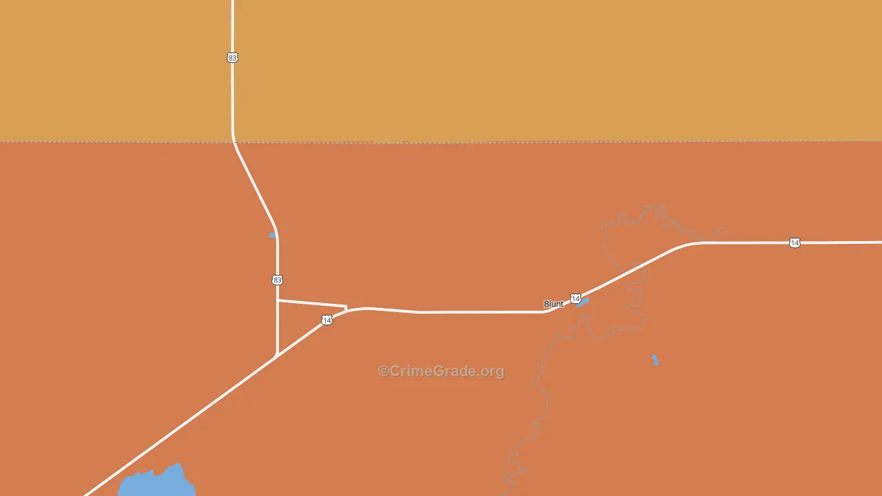 Bretton, SD Map of Burglary Rates