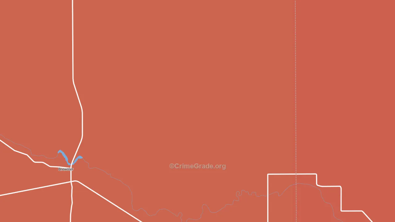 Brewster, NE Map of Burglary Rates