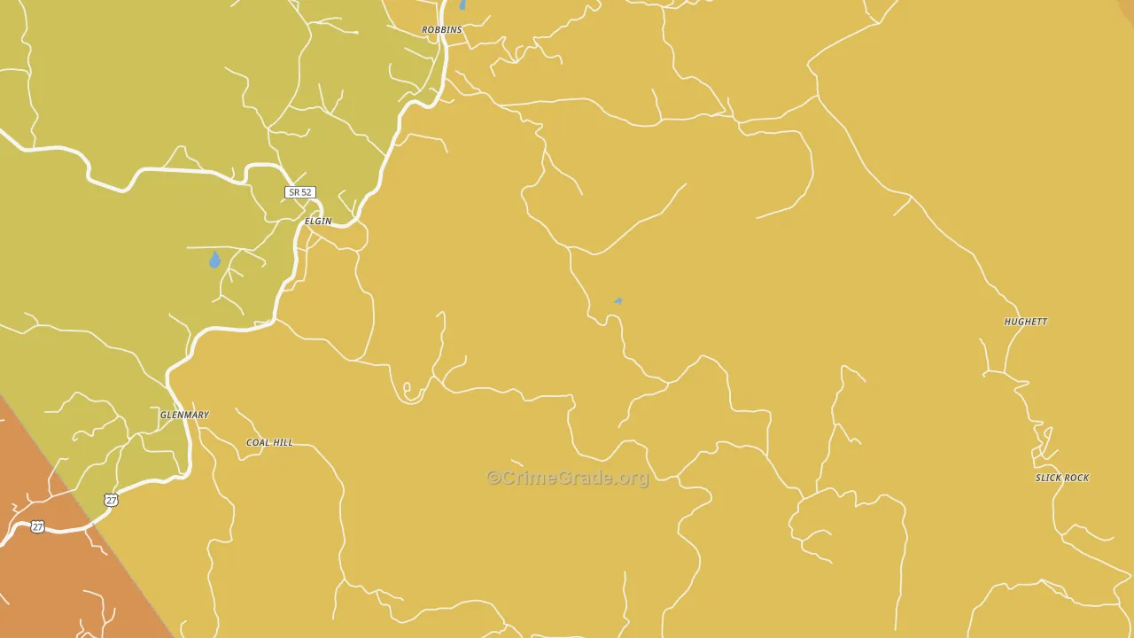 Brewstertown, TN Map of Burglary Rates