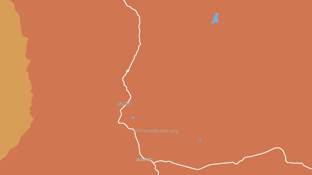 Brian Head, UT Map of Burglary Rates