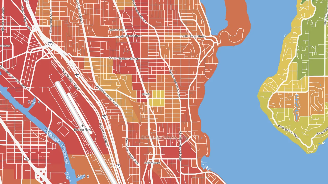Brighton, Seattle, WA Map of Burglary Rates