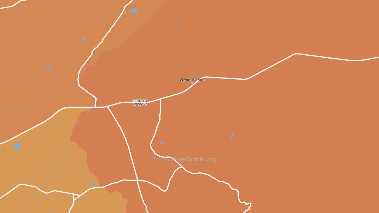 Brimhall, NM Map of Burglary Rates
