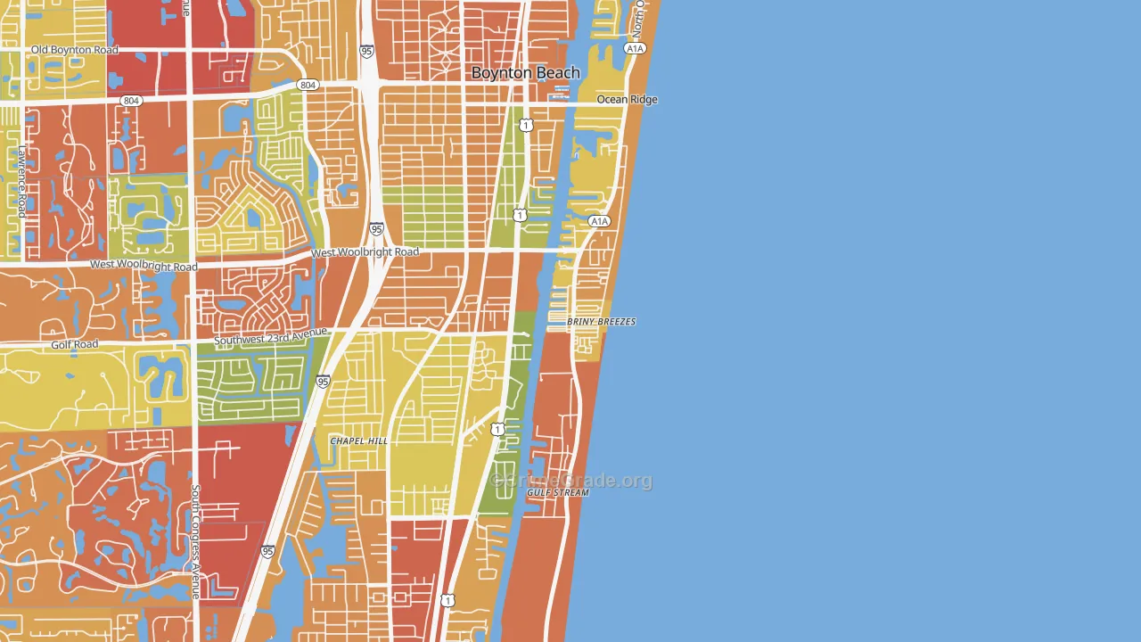 Briny Breezes, FL Map of Burglary Rates