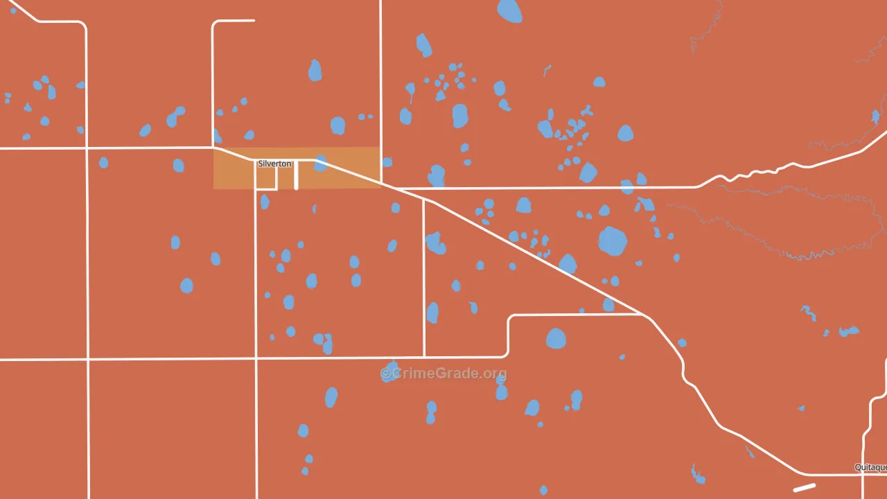Briscoe County, TX Map of Burglary Rates