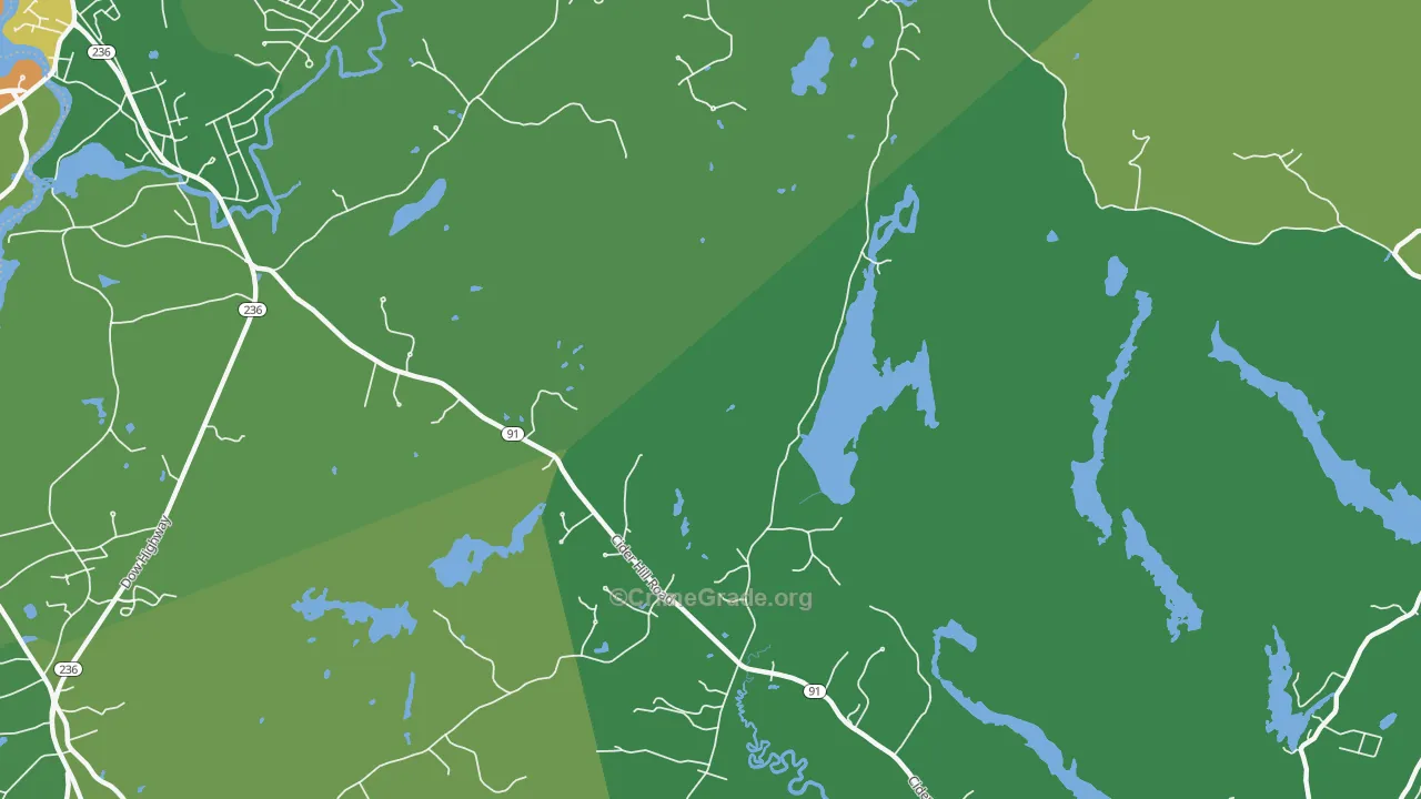 Brixham, ME Map of Burglary Rates