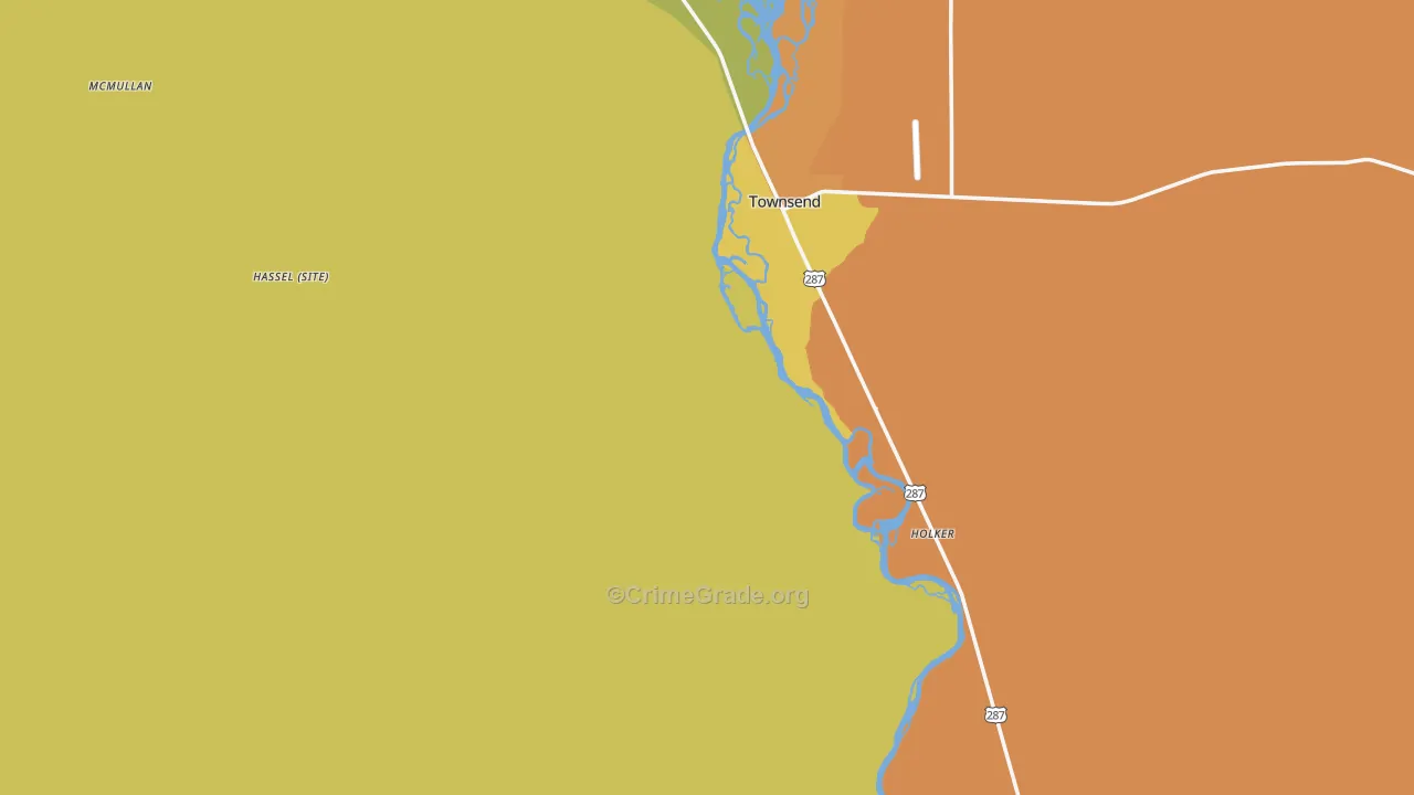 Broadwater County, MT Map of Burglary Rates