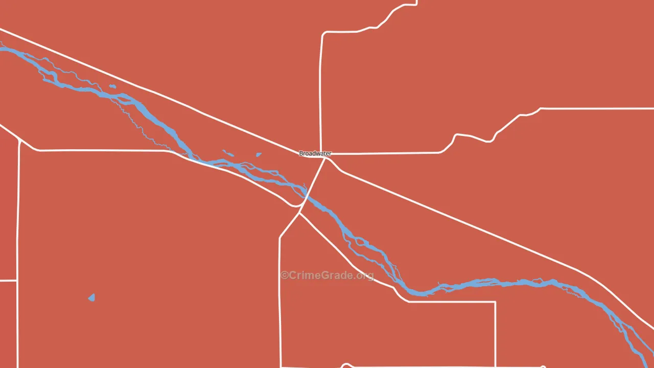 Broadwater, NE Map of Burglary Rates