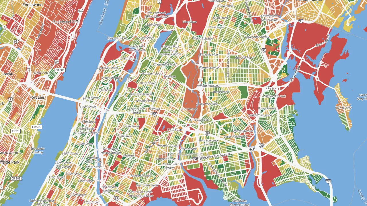 Bronx, NY Map of Burglary Rates