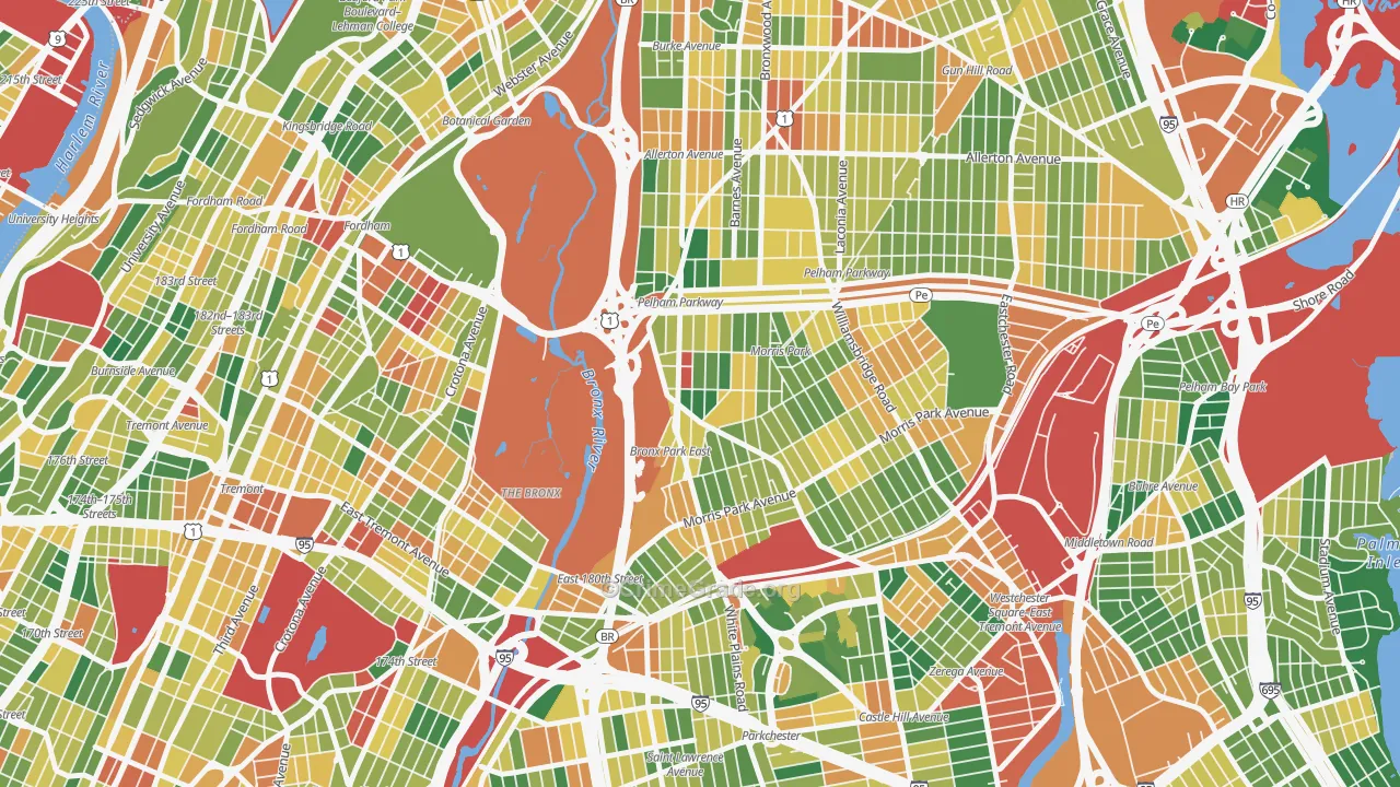 Bronxdale, Bronx, NY Map of Burglary Rates