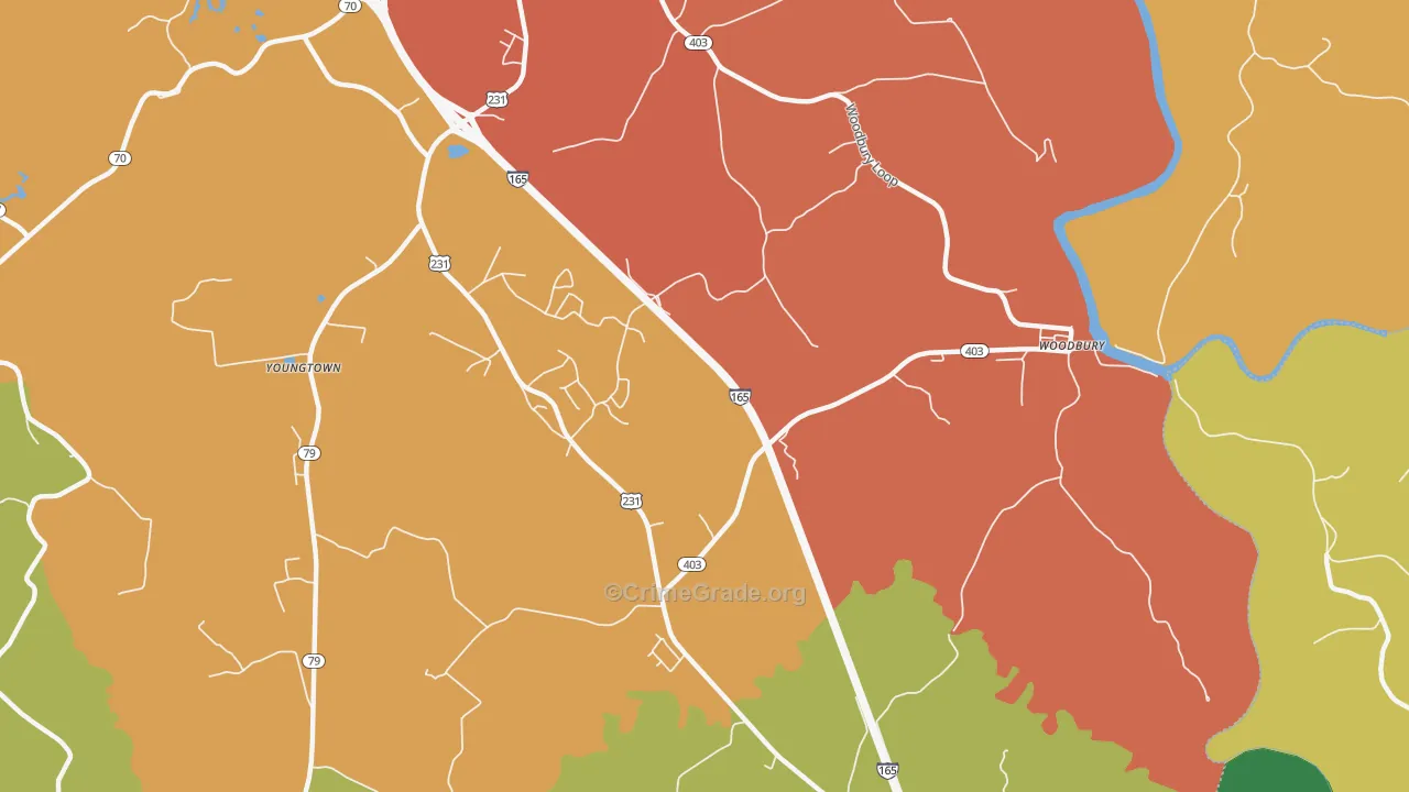 Brooklyn, KY Map of Burglary Rates