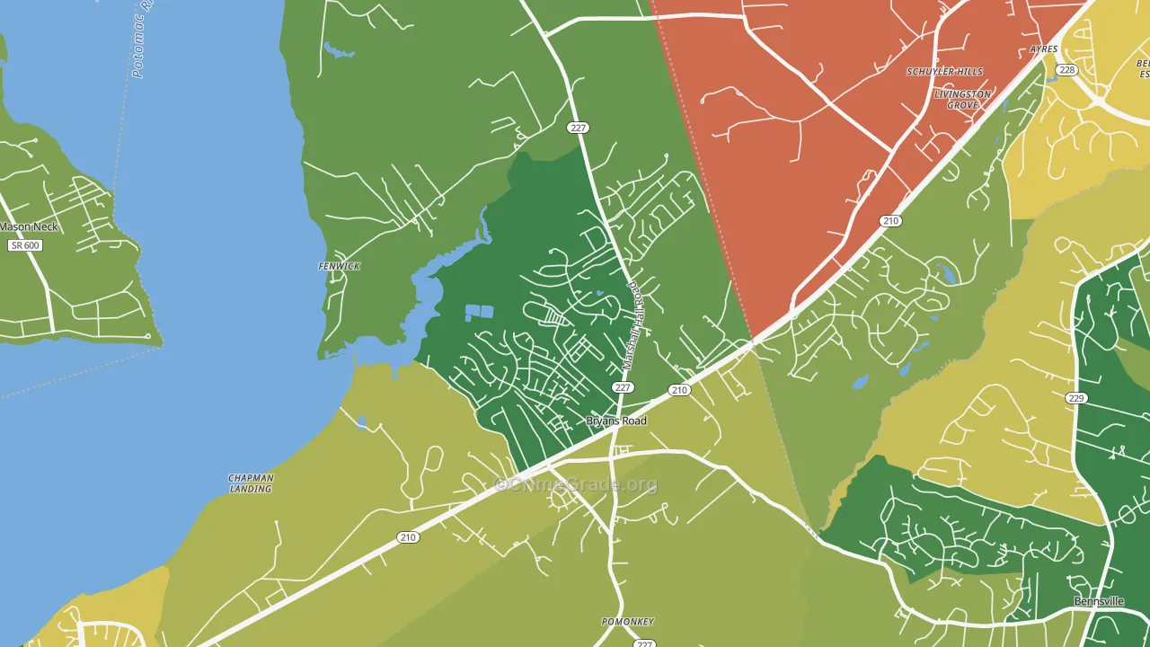 Bryans Road, MD Map of Burglary Rates