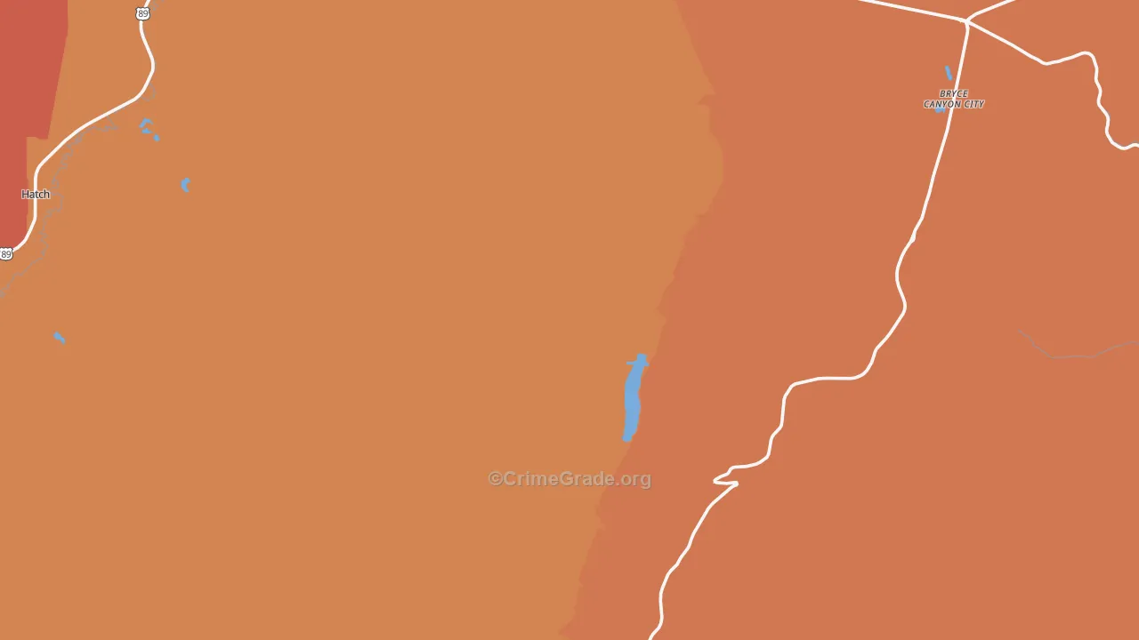 Bryce, UT Map of Burglary Rates