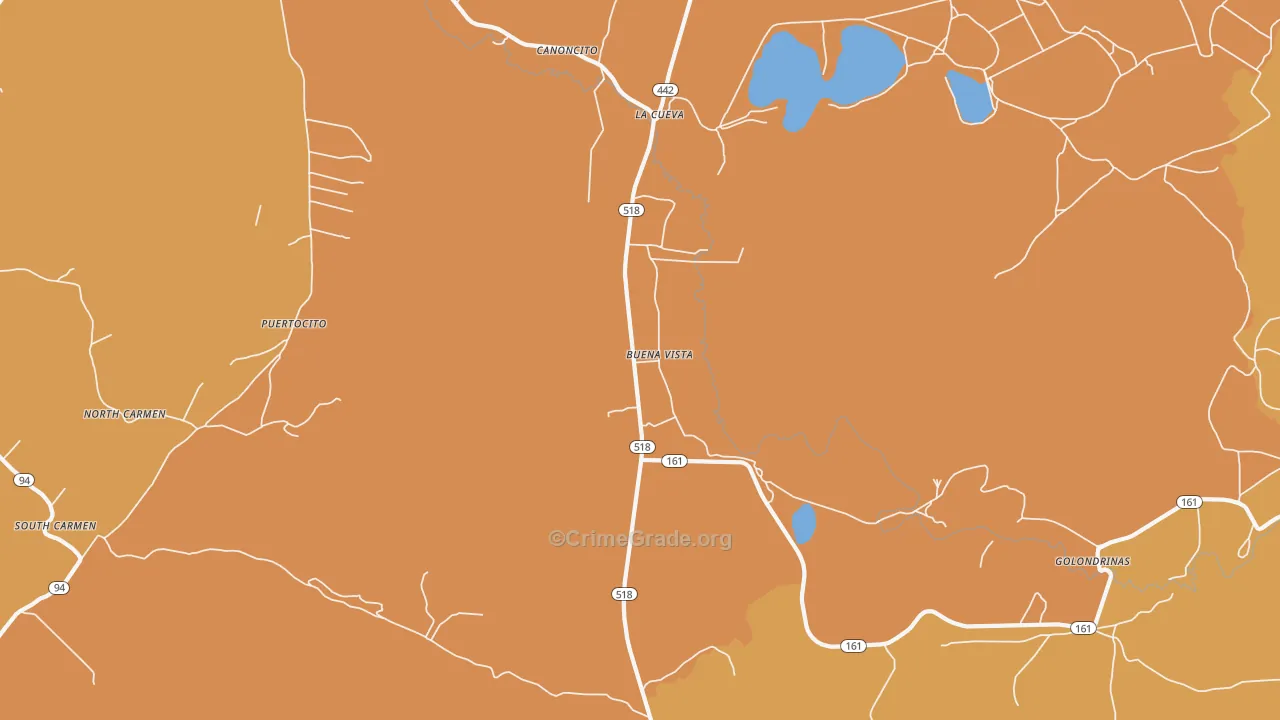 Buena Vista, NM Map of Burglary Rates