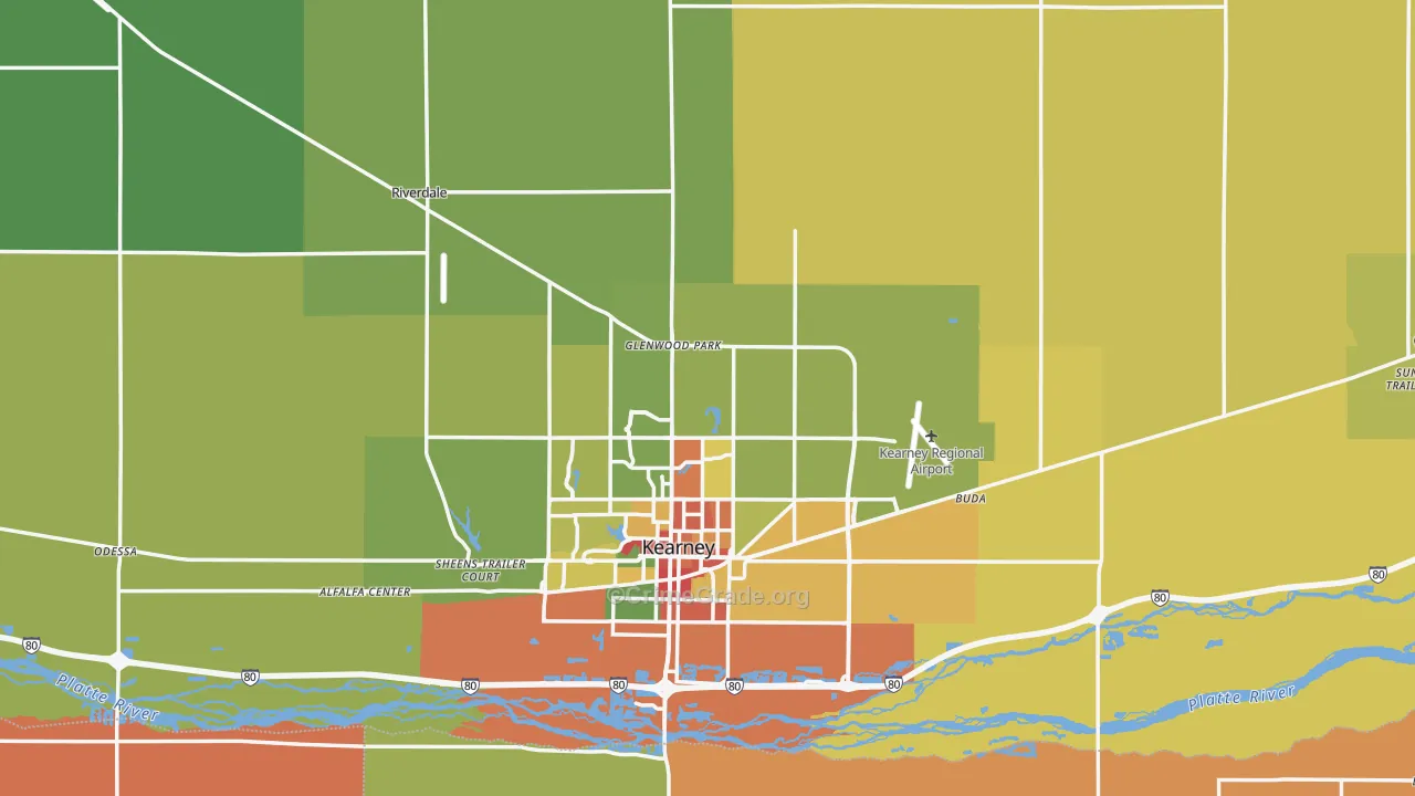 Buffalo County, NE Map of Burglary Rates