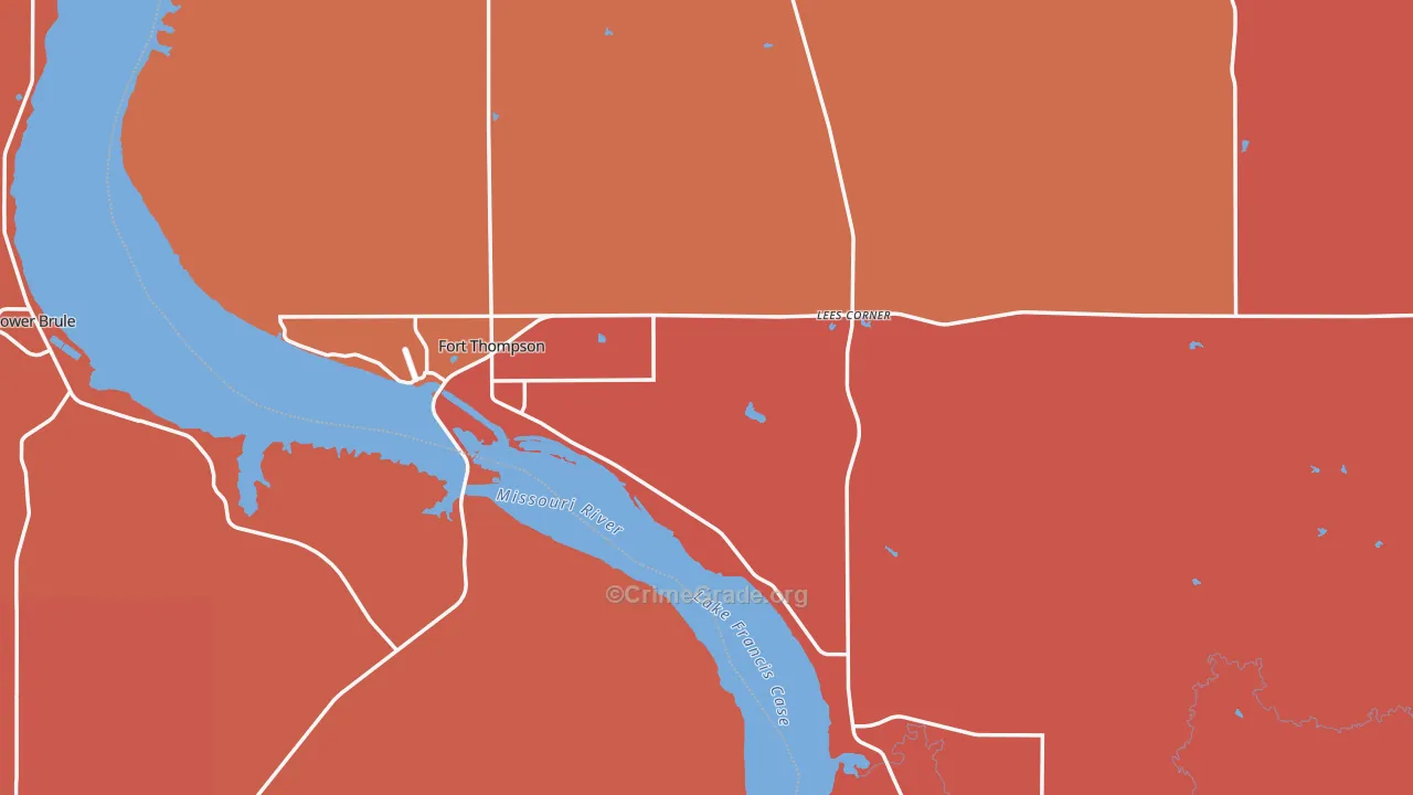 Buffalo County, SD Map of Burglary Rates