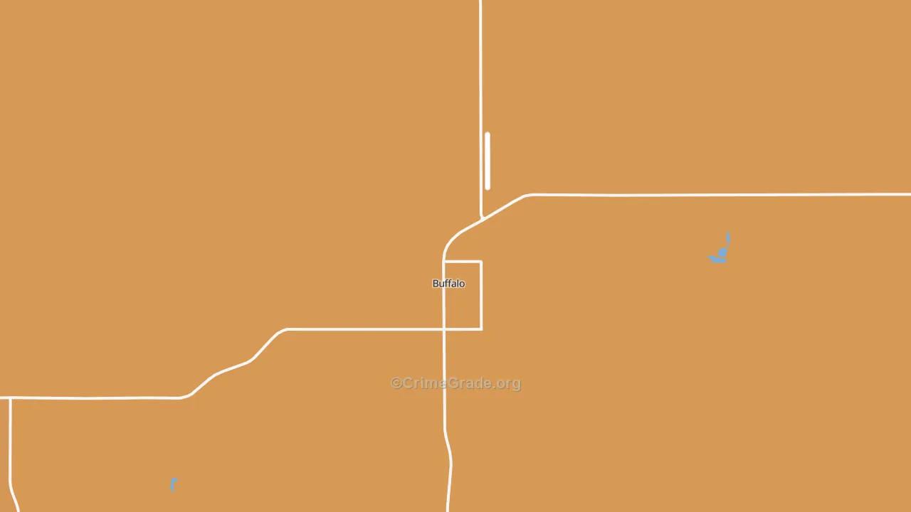 Buffalo, OK Map of Burglary Rates