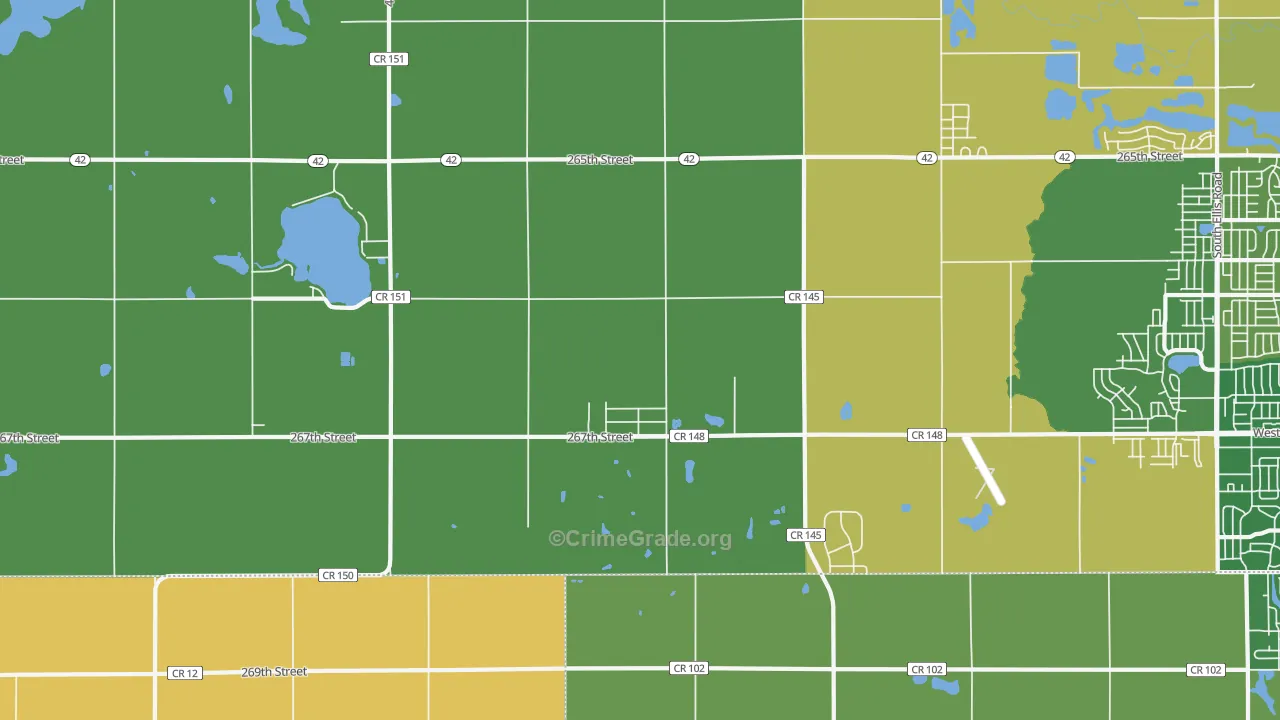 Buffalo Ridge, SD Map of Burglary Rates