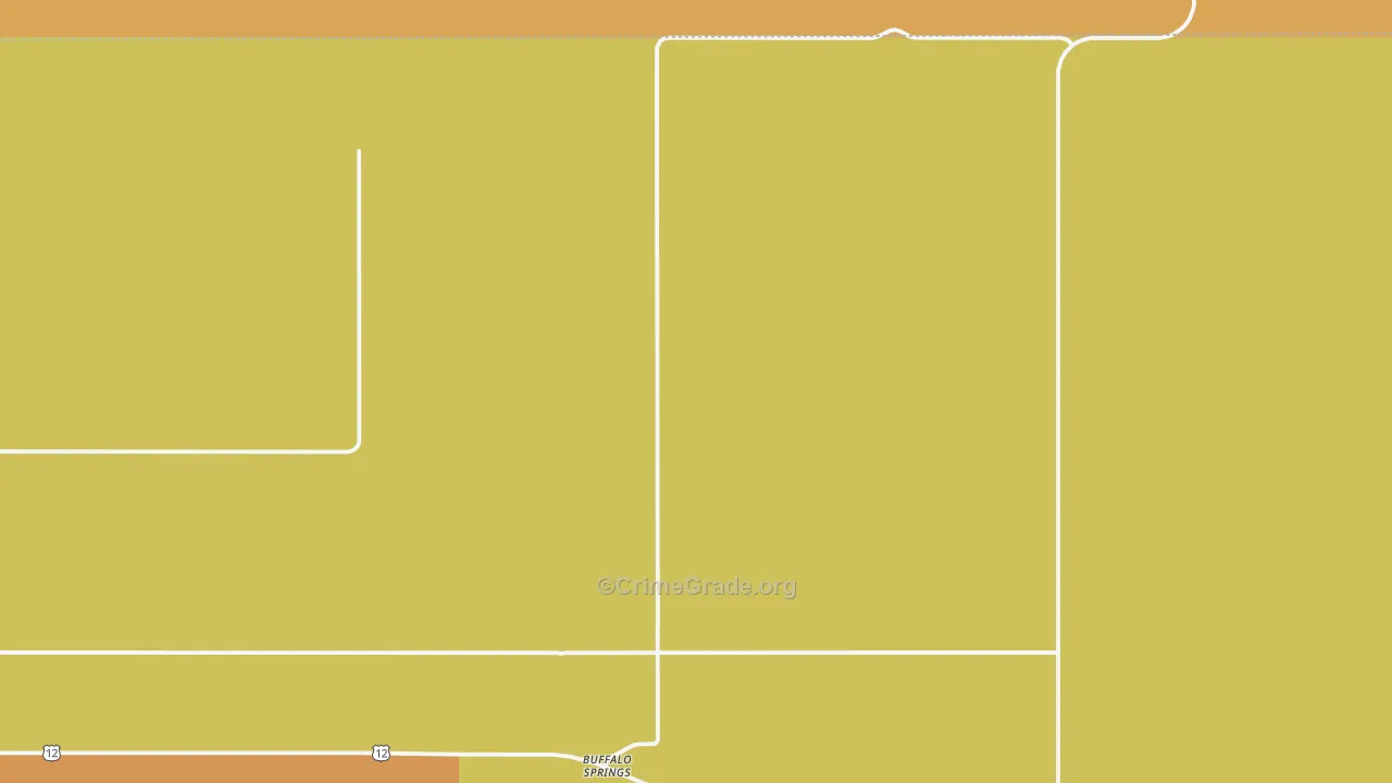 Buffalo Springs, ND Map of Burglary Rates