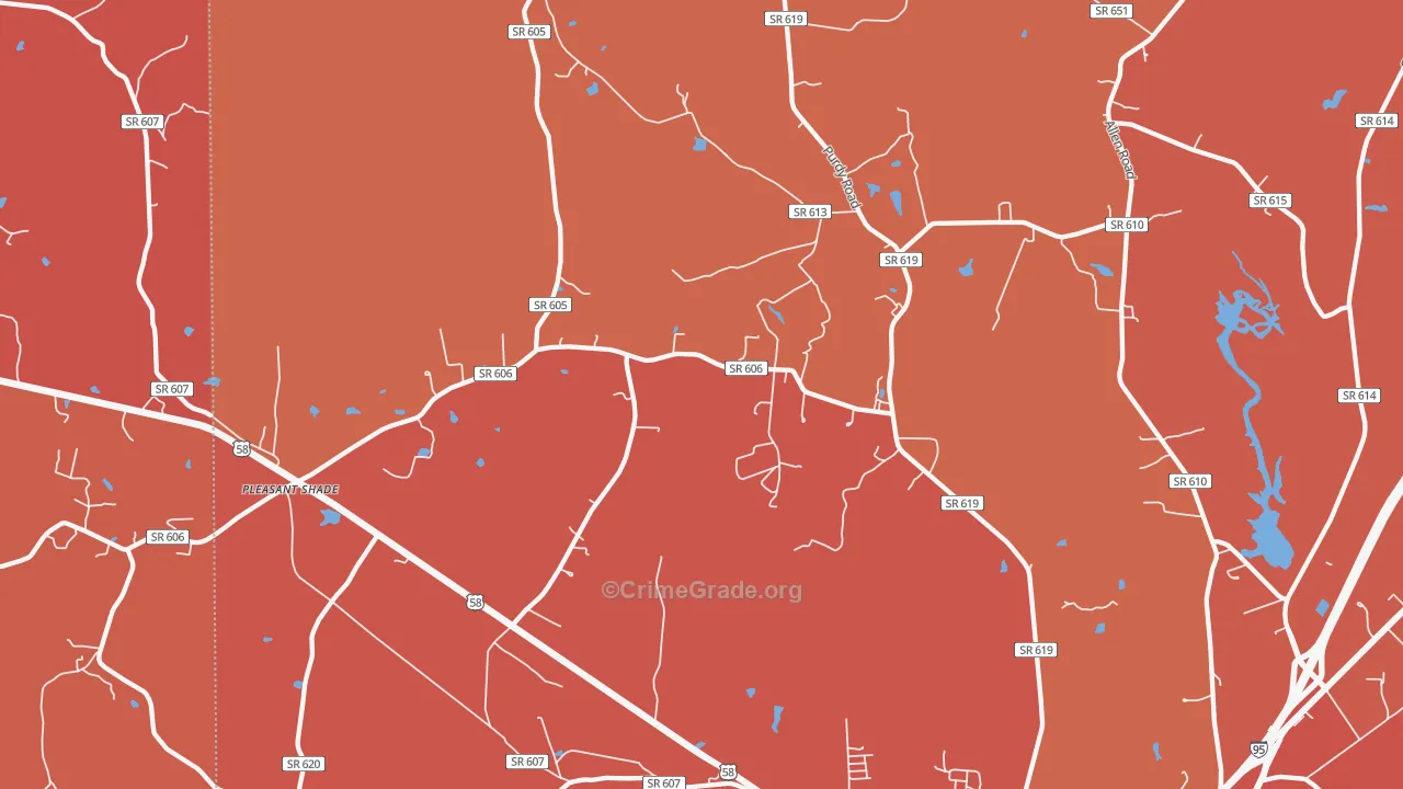 Bufford Crossroads, VA Map of Burglary Rates