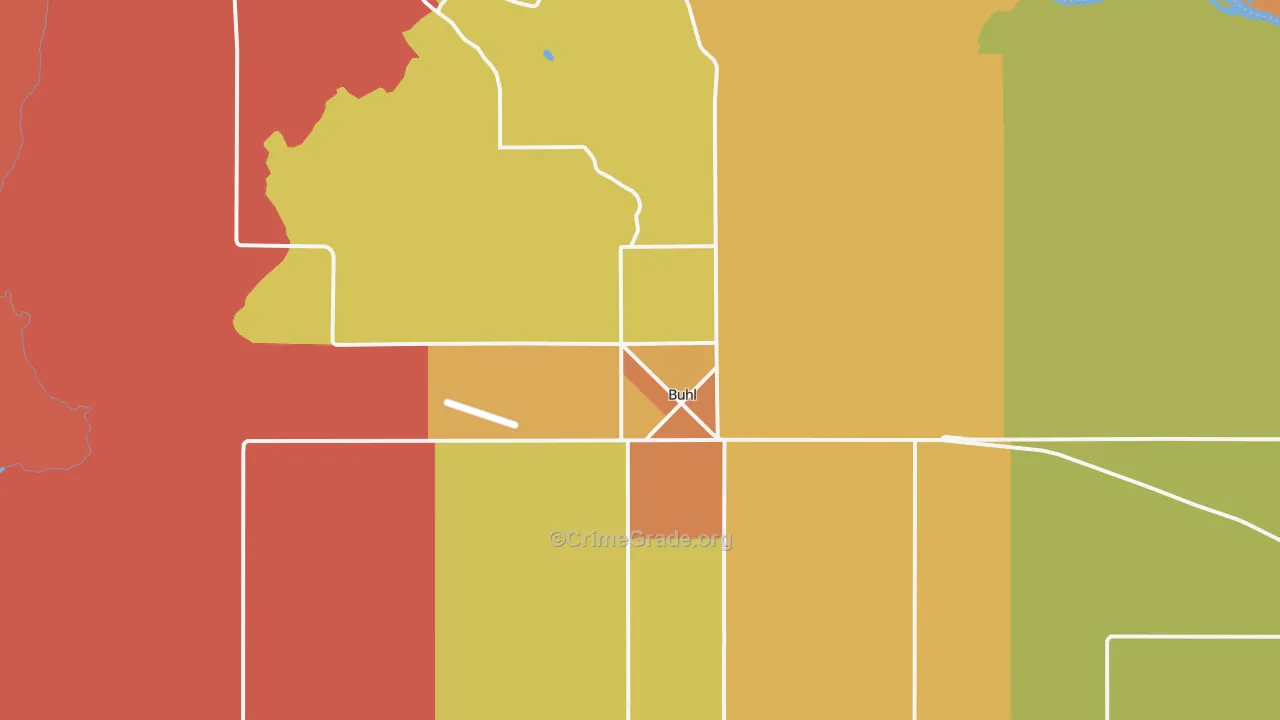 Buhl, ID Map of Burglary Rates