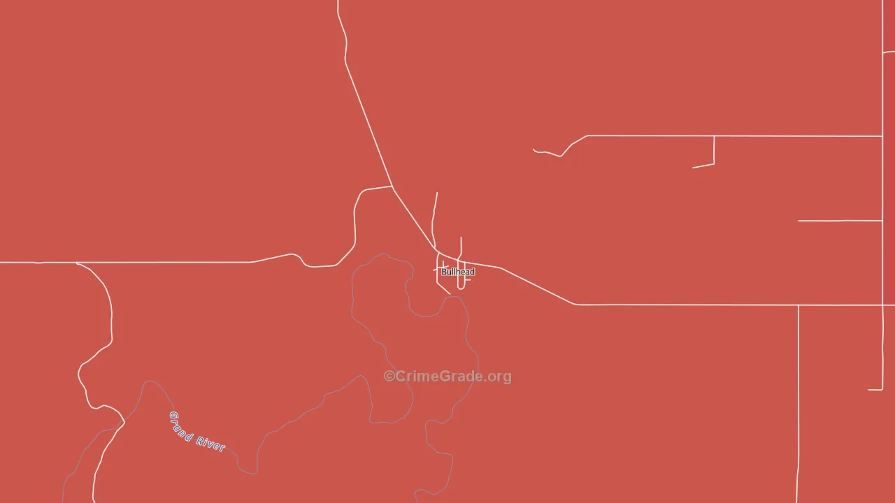 Bullhead, SD Map of Burglary Rates