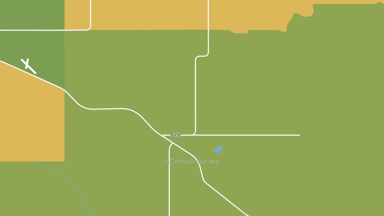 Burke, SD Map of Burglary Rates