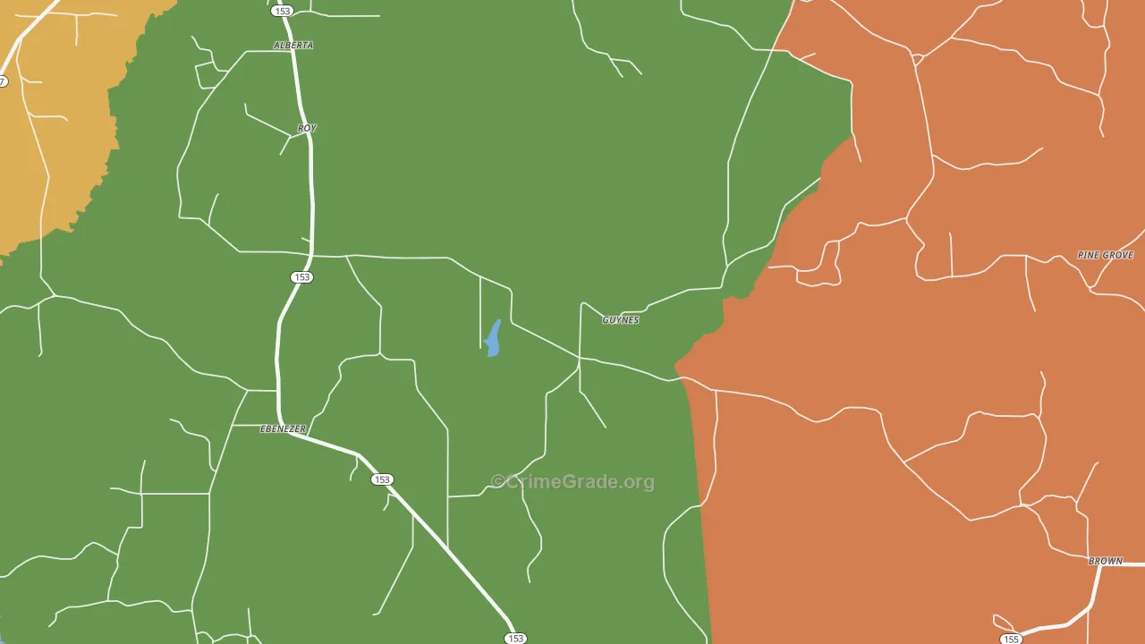 Burkplace, LA Map of Burglary Rates
