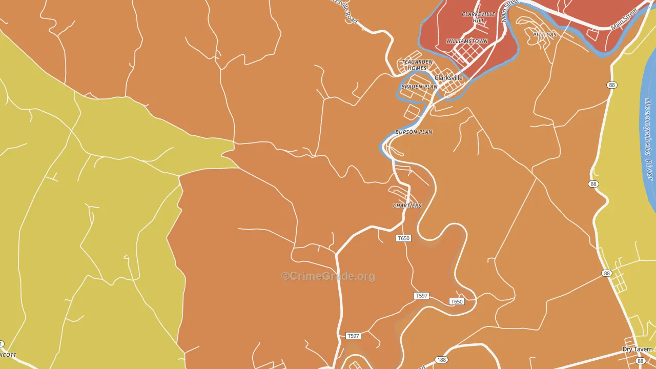 Burson Plan, PA Map of Burglary Rates