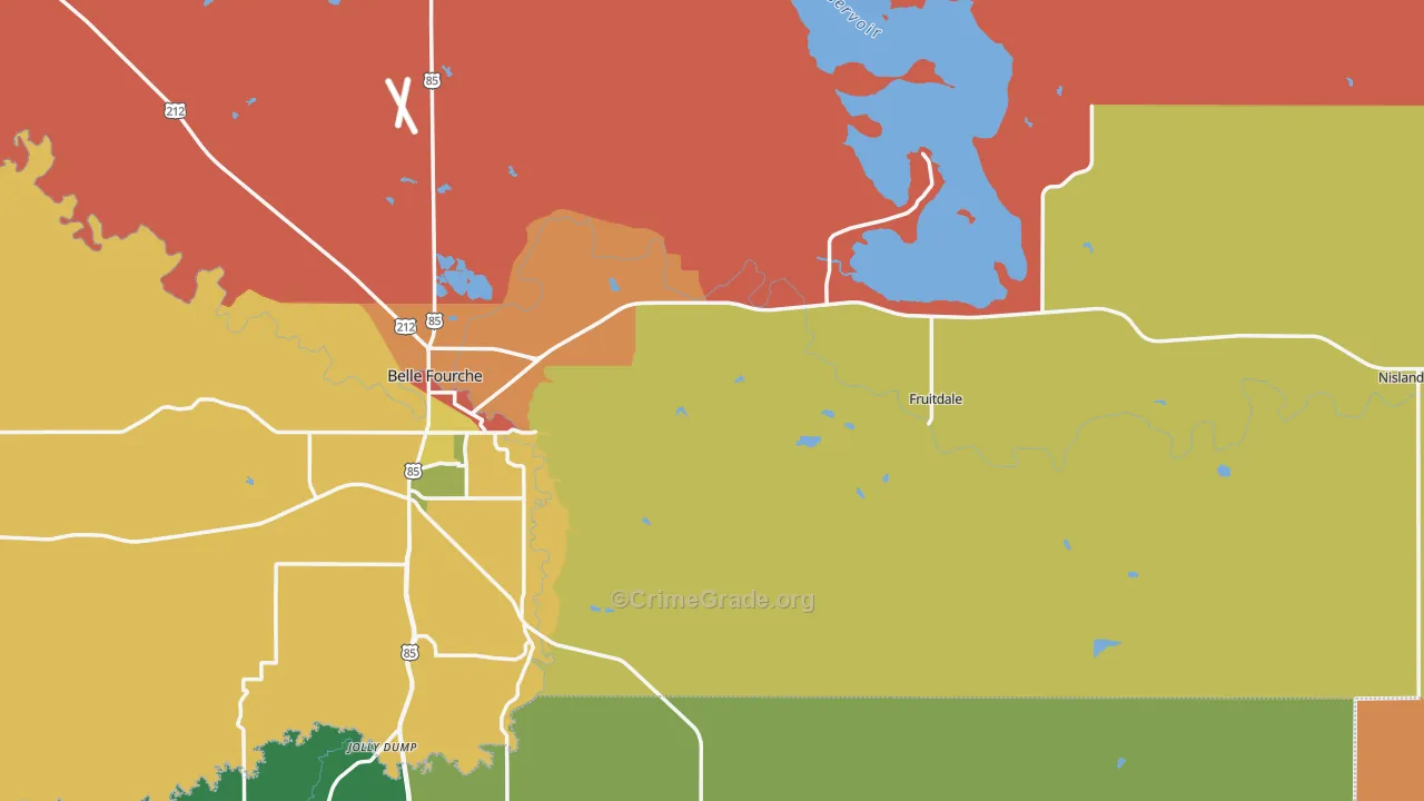 Butte County, SD Map of Burglary Rates