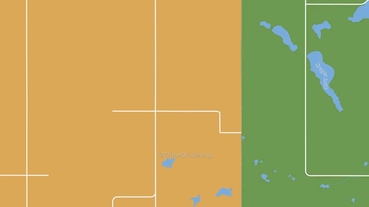 Butte, ND Map of Burglary Rates