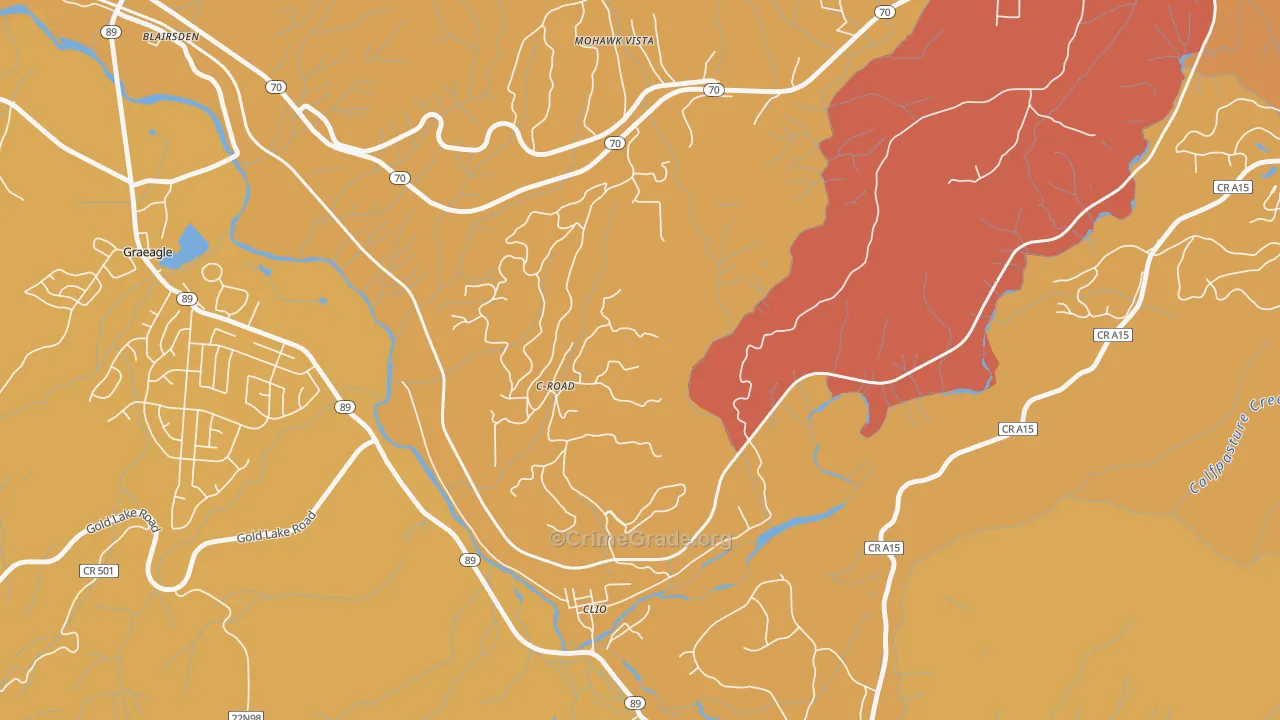 C-Road, CA Map of Burglary Rates