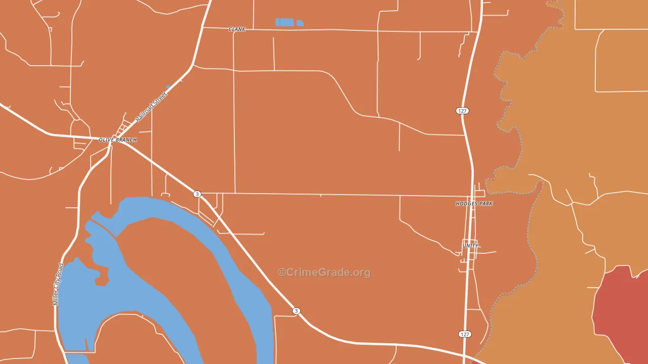 Cache, IL Map of Burglary Rates
