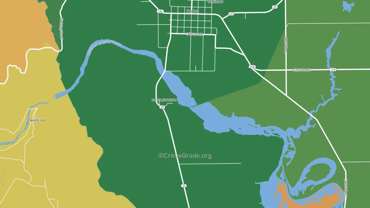 Cache Junction, UT Map of Burglary Rates