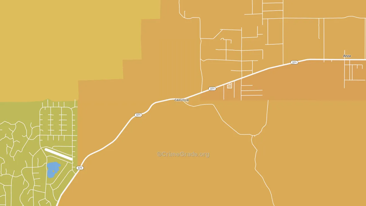 Cahuilla, CA Map of Burglary Rates