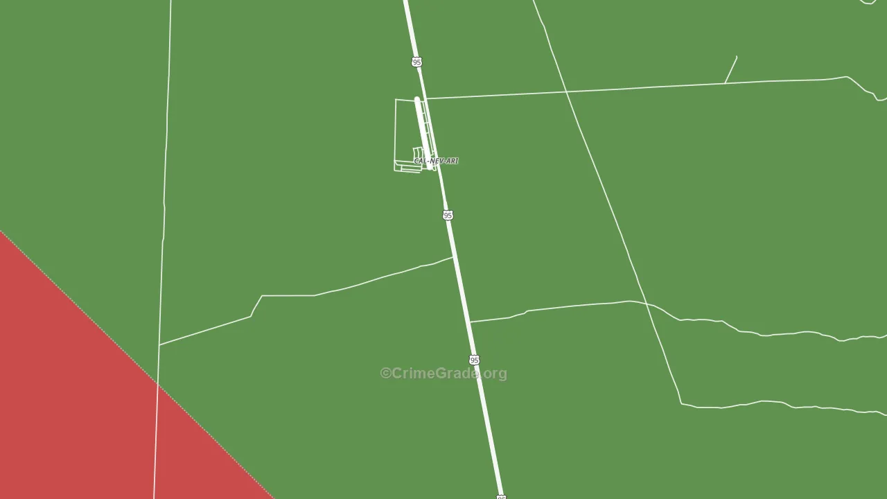 Cal Nev Ari, NV Map of Burglary Rates