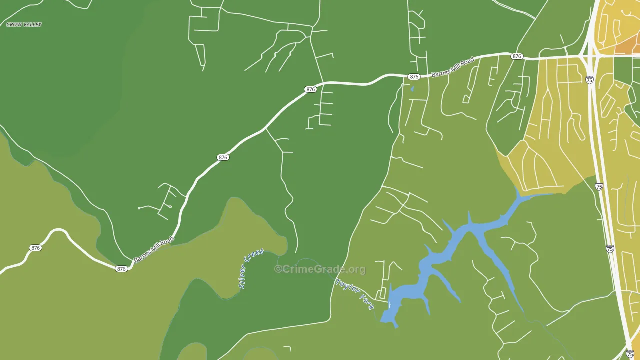 Caleast, KY Map of Burglary Rates