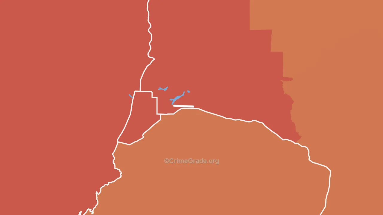 Caliente, CA Map of Burglary Rates