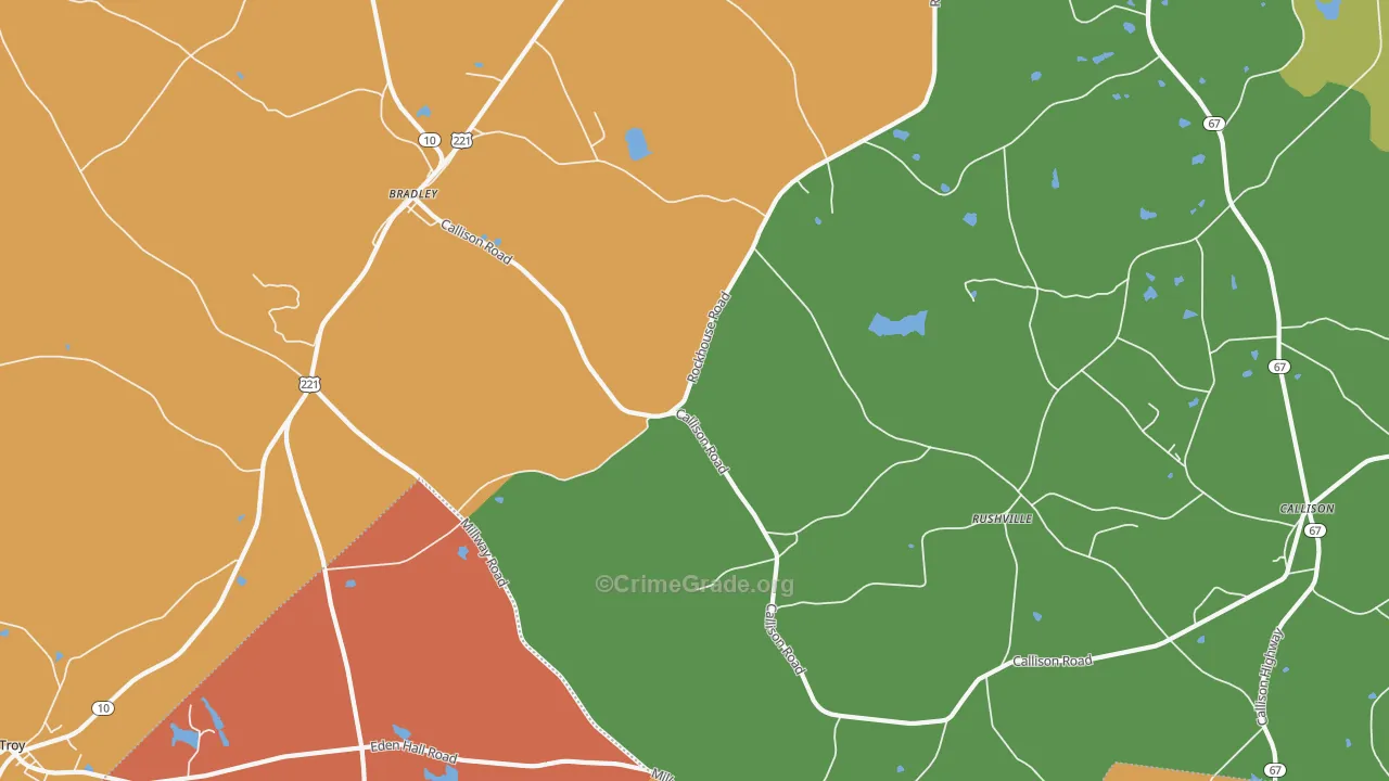 Callison, SC Map of Burglary Rates