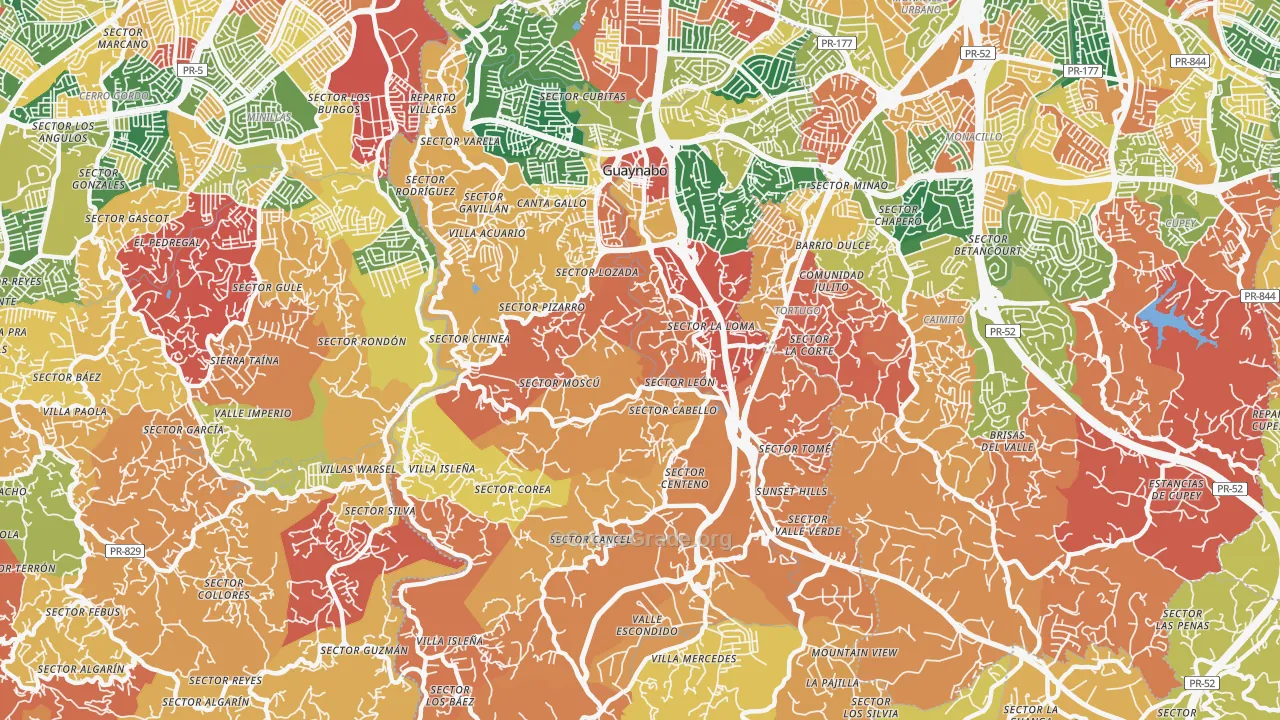 Camarones, PR Map of Burglary Rates