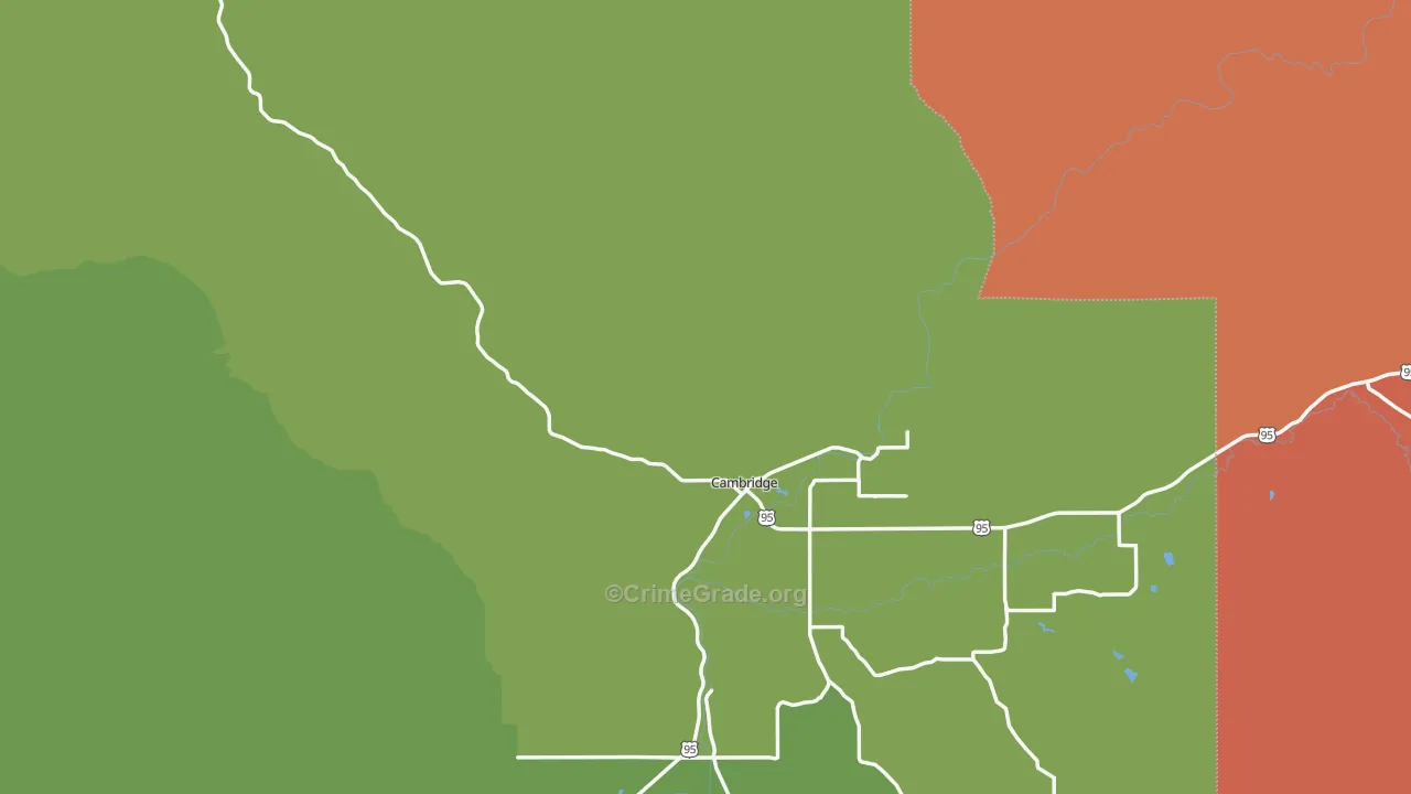 Cambridge, ID Map of Burglary Rates