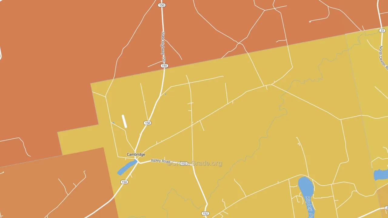 Cambridge, ME Map of Burglary Rates