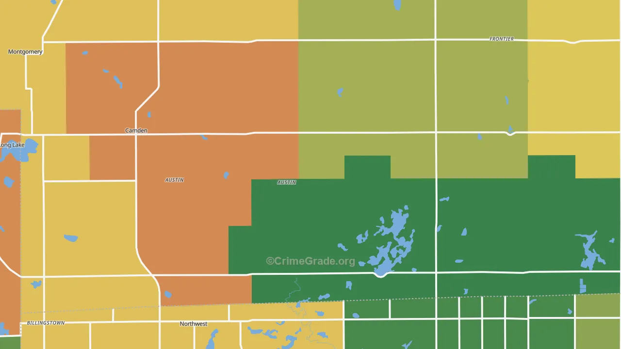 Camden, MI Map of Burglary Rates