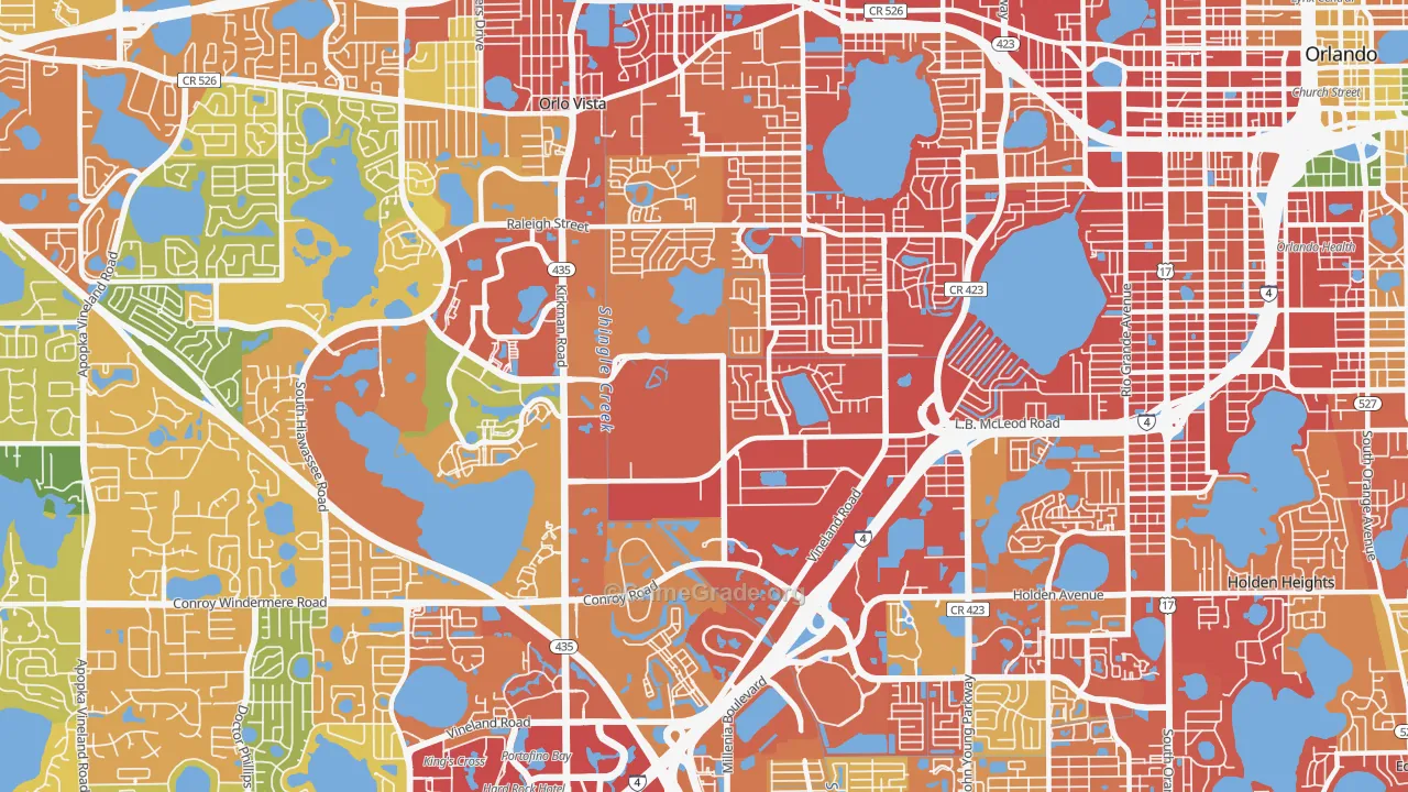 Camellia Gardens, Orlando, FL Map of Burglary Rates