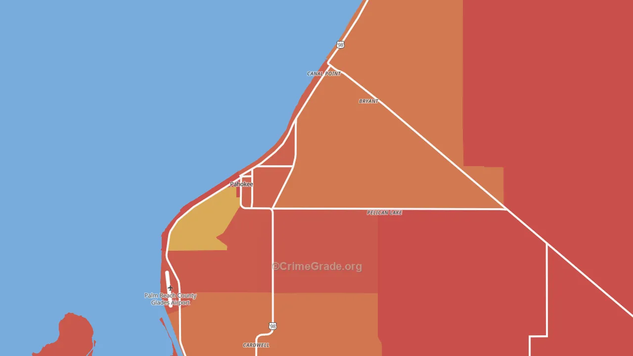 Canal Point, FL Map of Burglary Rates