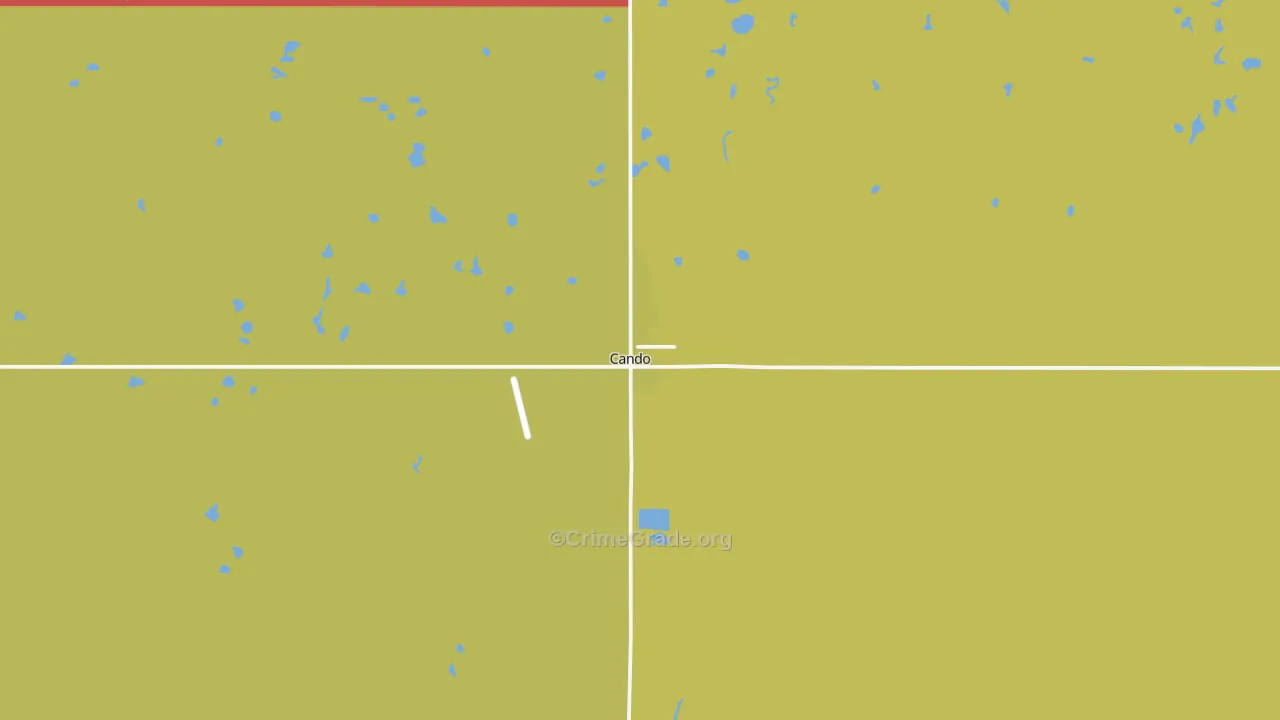 Cando, ND Map of Burglary Rates